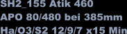 SH2_155 Atik 460  APO 80/480 bei 385mm Ha/O3/S2 12/9/7 x15 Min