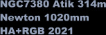NGC7380 Atik 314m Newton 1020mm HA+RGB 2021